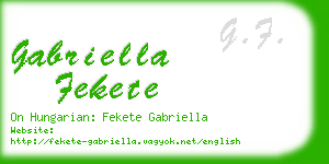 gabriella fekete business card